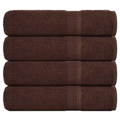 VidaXL Badhanddoeken 4 st 100x150 cm 360 g/m² 100% katoen bruin
