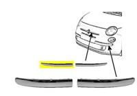BUMPERLIJST RECHTS VOOR Chroom - naast KOPLAMP 1604584