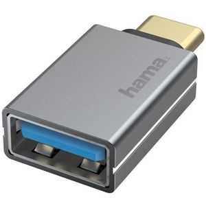 Hama 00200300 tussenstuk voor kabels USB Type-A USB Type-C Grijs