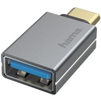 Hama 00200300 tussenstuk voor kabels USB Type-A USB Type-C Grijs - thumbnail