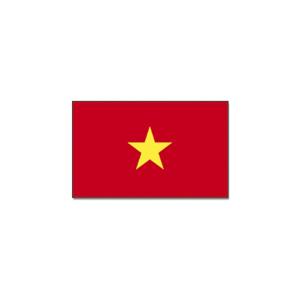 Vlag van Vietnam - 90 x 150 cm - Vietamese landen vlag - polyester - met ringen
