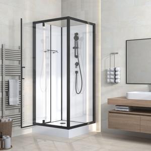 Ritmo Douchecabine - 90x90cm - incl. douchegarnituur - zwart 540031955501