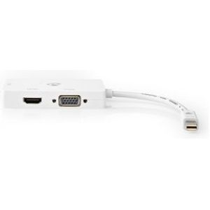 Mini-DisplayPort Multipoort-Adapterkabel | Mini-DisplayPort Male - VGA Female + DVI-D 24+1-Pins Fema