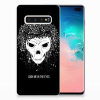 Silicone Back Case Samsung Galaxy S10 Plus Skull Hair - thumbnail