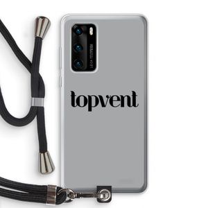 Topvent Grijs Zwart: Huawei P40 Transparant Hoesje met koord