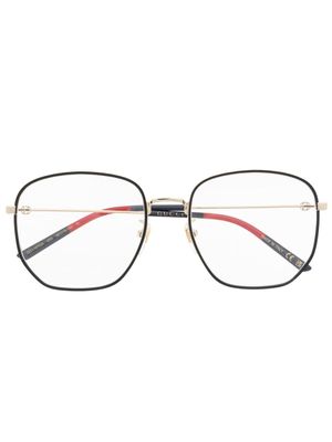 Gucci Eyewear lunettes de vue à monture oversize - Or