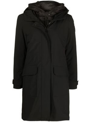 Woolrich manteau mi-long à capuche - Noir