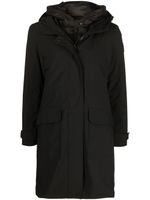 Woolrich manteau mi-long à capuche - Noir
