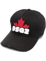 DSQUARED2 casquette en coton à logo imprimé - Noir