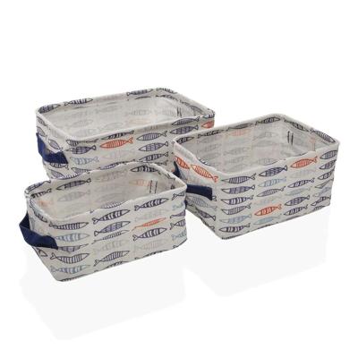 Basket spelset Versa 28 x 18 x 14 cm Vissen Rechthoekig