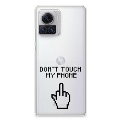 Motorola Moto X30 Pro Silicone-hoesje Finger Don't Touch My Phone Motorola Moto X30 Pro Silicone-hoesje Finger Don't Touch My Phone