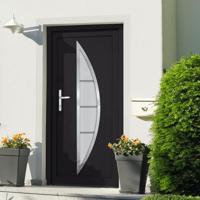 Voordeur 108x200 cm PVC antracietkleurig