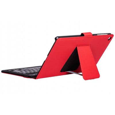 Tablet en toetsenbord Case Silver HT A9+ Rood