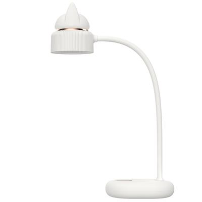 Kat vorm dubbele lichtbron Design LED Bureau nachtlampje ondersteuning 3 helderheid controle (wit)