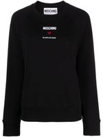 Moschino embroidered-logo cotton sweatshirt - Noir