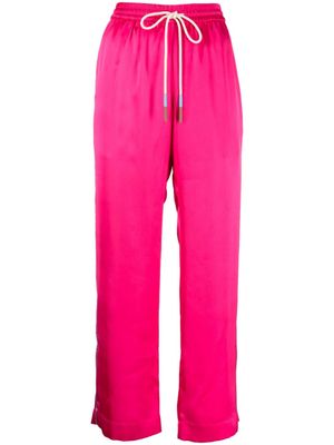 Mira Mikati x Javier Calleja bas de pyjama en satin - Rose