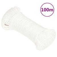Boottouw 4 mm 100 m polypropyleen volwit