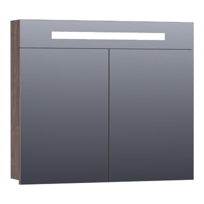 Spiegelkast 2.0 Exclusive Line 80 cm Burned Bark Sanitop