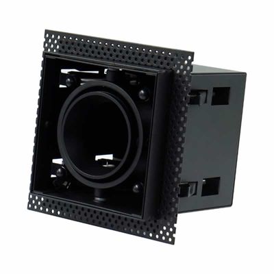 Trimless inbouwspot Zwart 50mm stuc spot GU10 fitting kantelbaar Nieuw