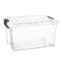 Multi Storage Opslagbox met deksel - transparant - 16.5 liter - 40 x 21 x 30 cm - kunststof