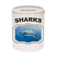 Dieren haai spaarpot - sharks/ haaien spaarpotten kinderen 9 cm