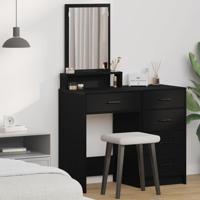 Kaptafel met lade Zwart eiken 50 x 41 x 140 cm Bewerkt hout