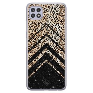 Samsung Galaxy A22 5G siliconen hoesje - Chevron luipaard