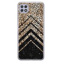 Samsung Galaxy A22 5G siliconen hoesje - Chevron luipaard