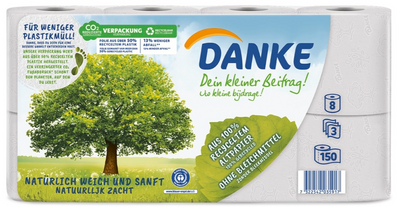 Danke Toiletpapier Rollen