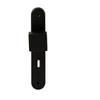 Hardbrass Knopkruk Quadro op ovaal langschild sleutelgat 72mm - zwart