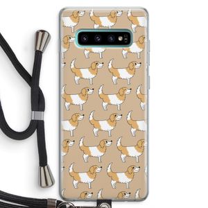 Doggy: Samsung Galaxy S10 Plus Transparant Hoesje met koord