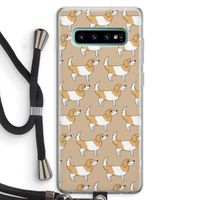 Doggy: Samsung Galaxy S10 Plus Transparant Hoesje met koord