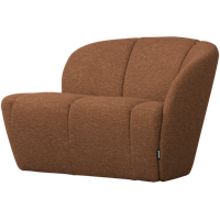 Woood Mojo 2-zits bankje rechts bouclé Roestbruin Melange