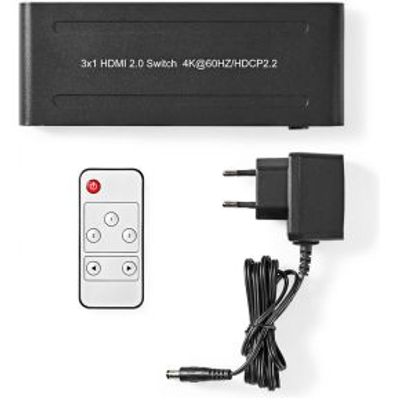 HDMI Switch | 3-Poorts - 3x HDMI-Ingang | 1x HDMI-Uitgang | 4K2K@60FPS / HDCP2.2