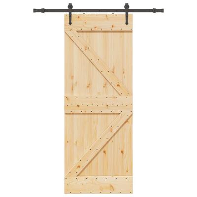 Schuifdeur met beslag 80x210 cm massief grenenhout