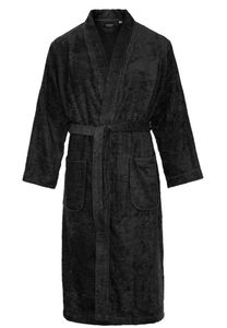 Kimono zwart unisex - badstof katoen