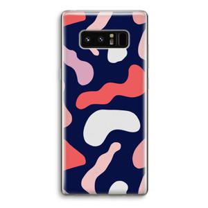 Memphis Shapes Pink: Samsung Galaxy Note 8 Transparant Hoesje