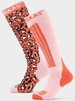Poederbaas Skisokken 2-pack Panther Orange-31/34