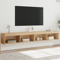 Tv-meubels met LED-verlichting 2 st 100x30x30 cm sonoma eiken - thumbnail