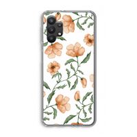 Peachy flowers: Samsung Galaxy A32 5G Transparant Hoesje