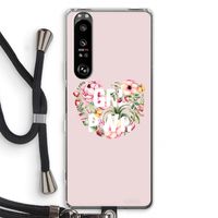 GRL PWR Flower: Sony Xperia 1 III Transparant Hoesje met koord