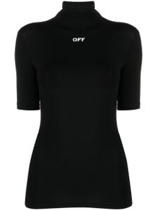 Off-White t-shirt à col montant - Noir