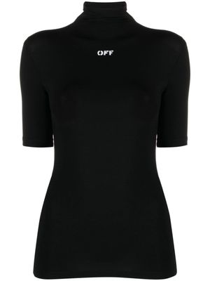 Off-White t-shirt à col montant - Noir