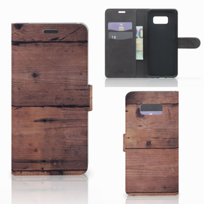Samsung Galaxy S8 Plus | Book Style Case | Old Wood | Portemonnee hoesje