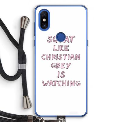 Christian Grey: Xiaomi Mi Mix 3 Transparant Hoesje met koord
