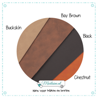 Leren Label 'Made by oma' 15x35mm - 3 stuks - thumbnail