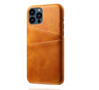 Casecentive Leren Wallet Back case iPhone 13 Pro tan