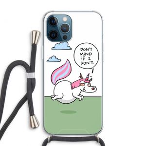 Unicorn: iPhone 12 Pro Max Transparant Hoesje met koord