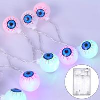 2.5m Ghost ogen ontwerpen kleurrijke lichte Halloween serie LED String licht 20 LEDs 3 x AA batterijen vak beheerd partij Props Fairy decoratie nacht