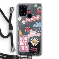 Positivity: Samsung Galaxy M31 Transparant Hoesje met koord